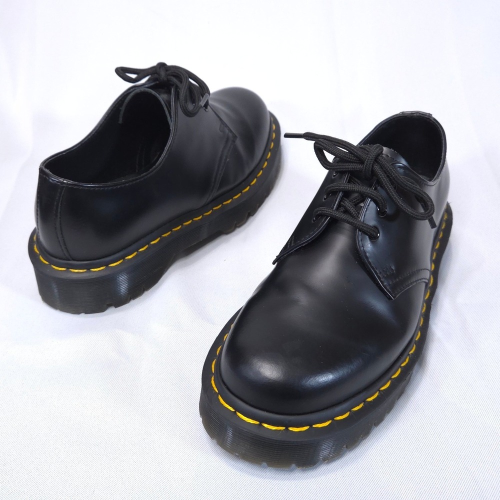 Dr Martens 1461 Quad 3-Eye Oxford Platform Shoes Womens 7‎ Mens 6 Black Chunky